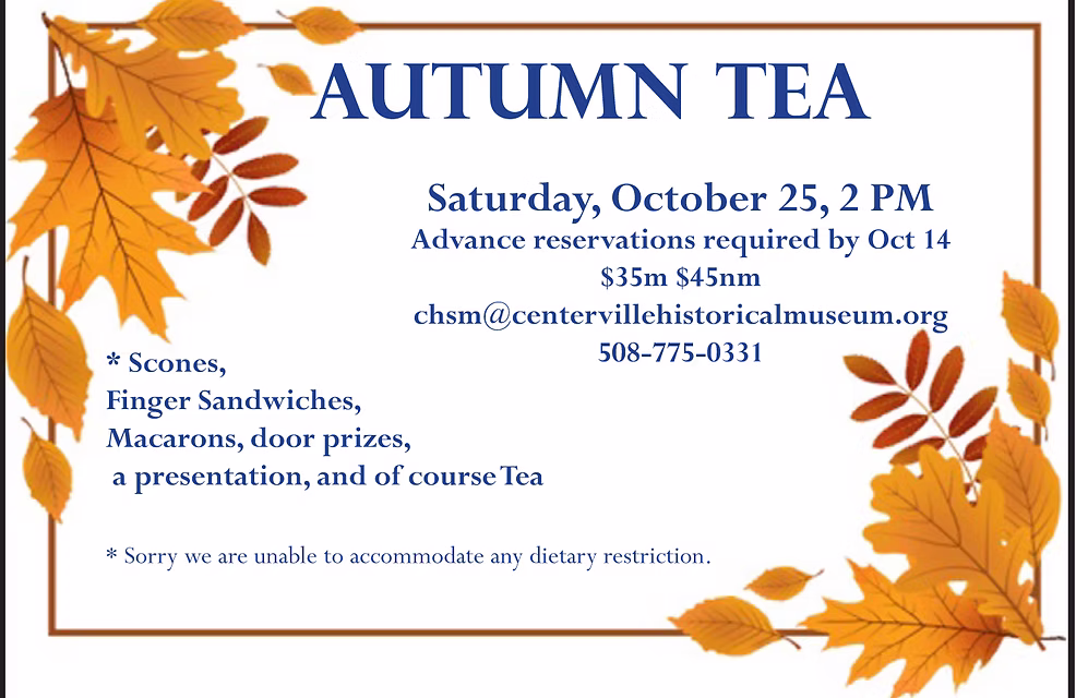 2025_Event_Centerville Historic Museum_Autumn Tea