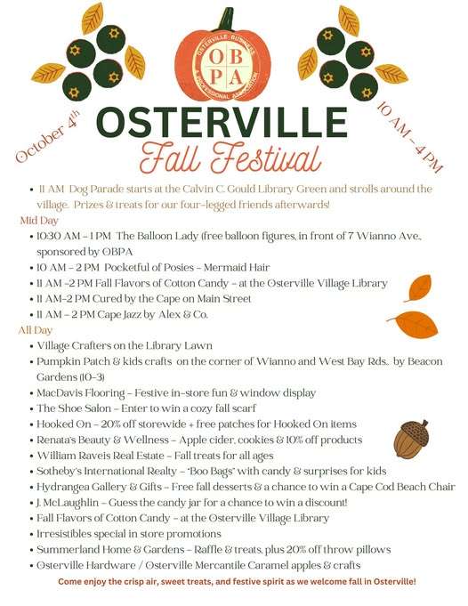 2025_Event_Osterville Village_Fall Fest 2025