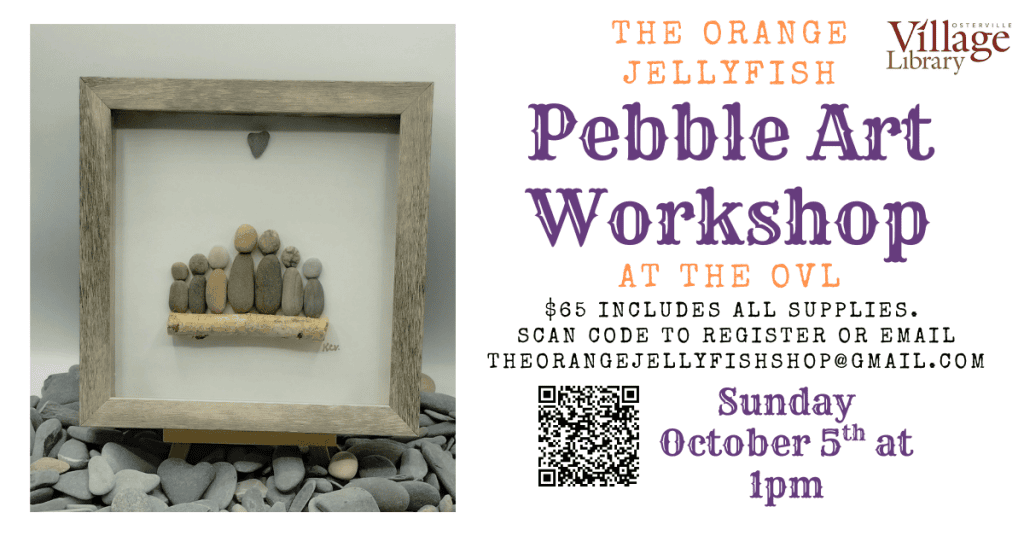 The Orange JellyFish Pebble art Sept (1)