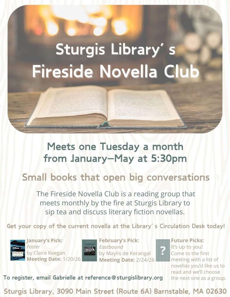 2026_Event_Sturgis Library_Fireside Novella Club