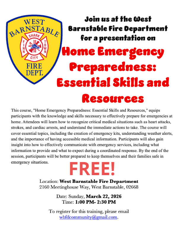 2026_Event_WBFD_Home Emergency Preparedness Course