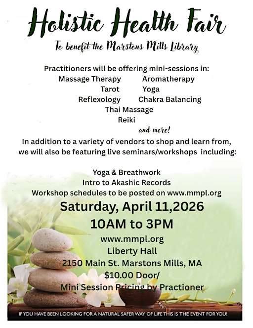 2026_Event_Marstons Mills Library_Holistic Health Fair