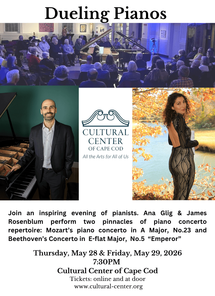 2026_Event_Cultural Center Cape Cod_Dueling Pianos Vol1